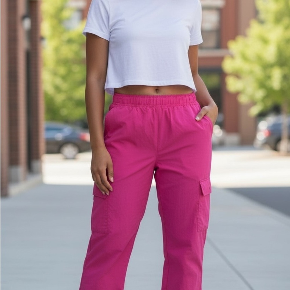 Love Tree Fuchsia Cargo Joggers